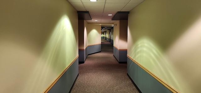 9355 Irving Park Rd Unit 208, Schiller Park, IL 60176 - corridor featuring carpet, recessed lighting, a paneled ceiling, and baseboards