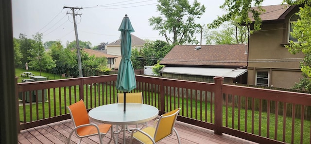 9355 Irving Park Rd Unit 208, Schiller Park, IL 60176 - deck with outdoor dining space