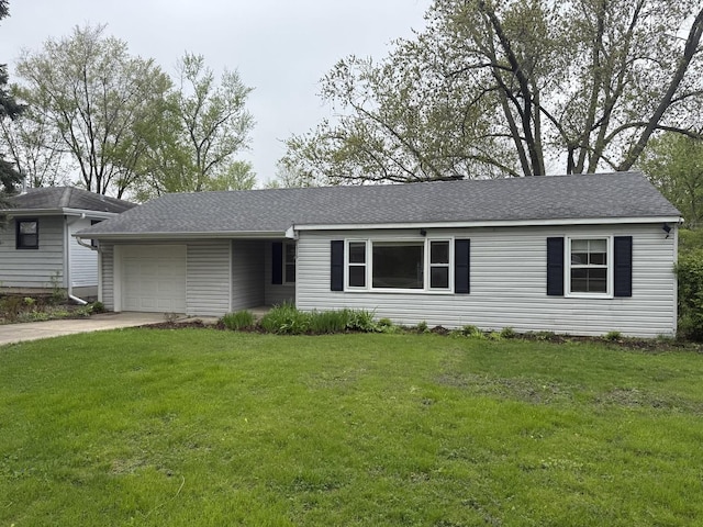 1310 S Sumner St, Wheaton, IL 60187 - single story home with driveway, a garage, a front lawn, and roof with shingles