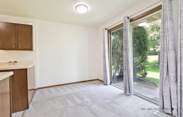 620 Mallard Ct Unit C1, Bartlett, IL 60103 - unfurnished dining area featuring light carpet and baseboards