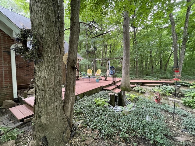 26136 E 2200 N Rd, Lexington, IL 61753 - view of yard featuring a wooden deck