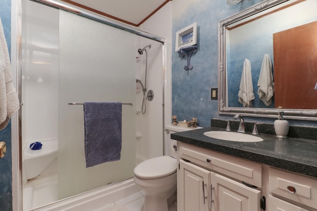 26136 E 2200 N Rd, Lexington, IL 61753 - full bath with a stall shower, vanity, and tile patterned flooring