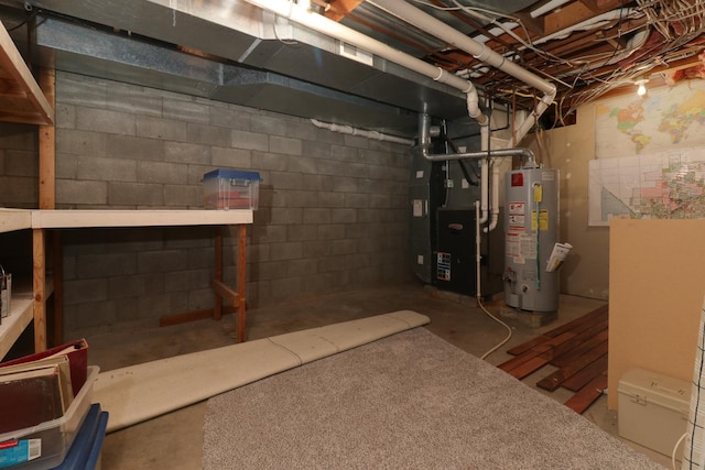 26136 E 2200 N Rd, Lexington, IL 61753 - unfinished below grade area featuring water heater and heating unit