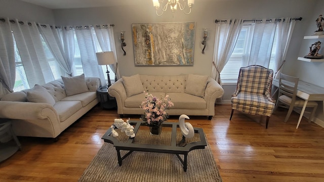 2676 N Julian Ter, River Grove, IL 60171 - living area with a chandelier and light wood-style floors