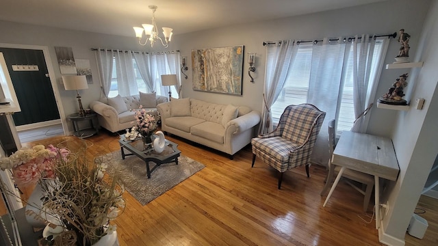2676 N Julian Ter, River Grove, IL 60171 - living room with a chandelier and wood finished floors