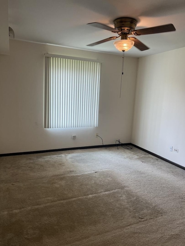 18040 Royal Oak Ct Unit 2, Tinley Park, IL 60477 - carpeted empty room featuring ceiling fan and baseboards