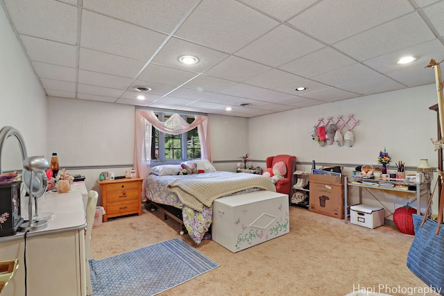1415 Arabian Spur, Mchenry, IL 60051 - carpeted bedroom featuring recessed lighting and a drop ceiling