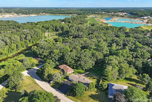 1415 Arabian Spur, Mchenry, IL 60051 - aerial overview of property's location with a large body of water and a forest