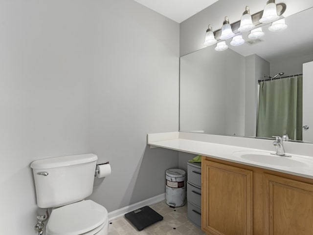 2455 Hillsboro Ln, Montgomery, IL 60538 - full bath featuring vanity, tile patterned floors, and curtained shower