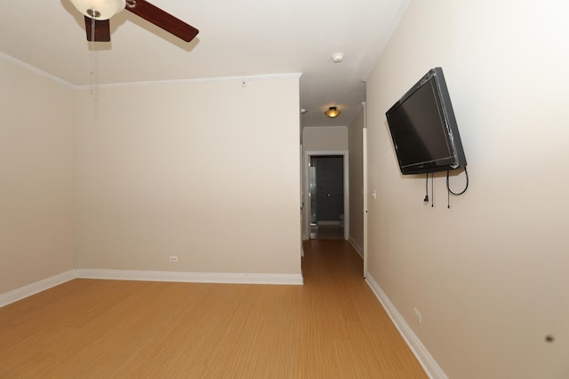 4330 N Neva Ave Unit 411, Norridge, IL 60706 - empty room with light wood finished floors, ceiling fan, and a smoke detector