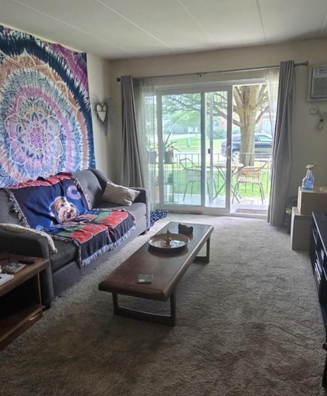 12850 Crestbrook Ct Unit 3, Crestwood, IL 60418 - living room with carpet flooring and an AC wall unit