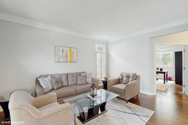 3432 Redwing Dr, Naperville, IL 60564 - living room with crown molding and wood finished floors