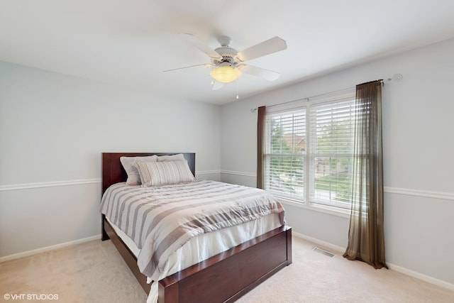 3432 Redwing Dr, Naperville, IL 60564 - bedroom with light carpet and a ceiling fan