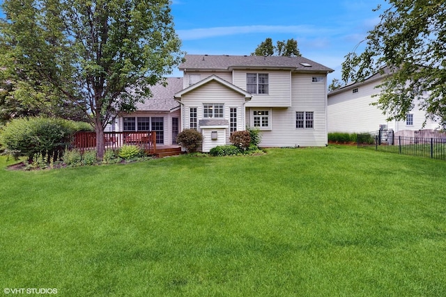 3432 Redwing Dr, Naperville, IL 60564 - back of property featuring a deck