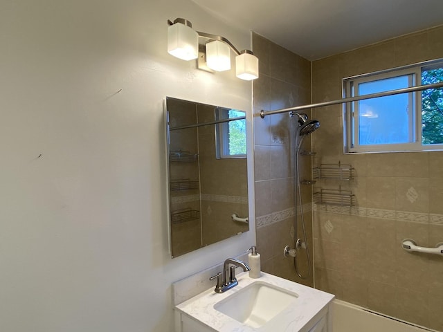 2834 W Granville Ave Unit 2A, Chicago, IL 60659 - bathroom with vanity and tiled shower