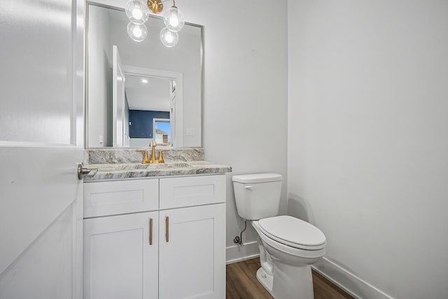 4951 W Ribbon Dr, Monee, IL 60449 - half bathroom with vanity and wood finished floors