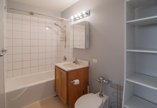 345 E Eastgate Pl Unit 505, Chicago, IL 60616 - bathroom featuring vanity, tub / shower combination, tile patterned floors, and toilet