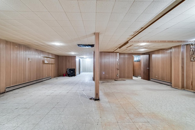 1903 Marshall Pkwy, Waukegan, IL 60085 - finished below grade area with baseboard heating and wood walls