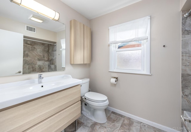 1405 Cynthia Ave, Park Ridge, IL 60068 - full bathroom with toilet, vanity, a shower, and baseboards