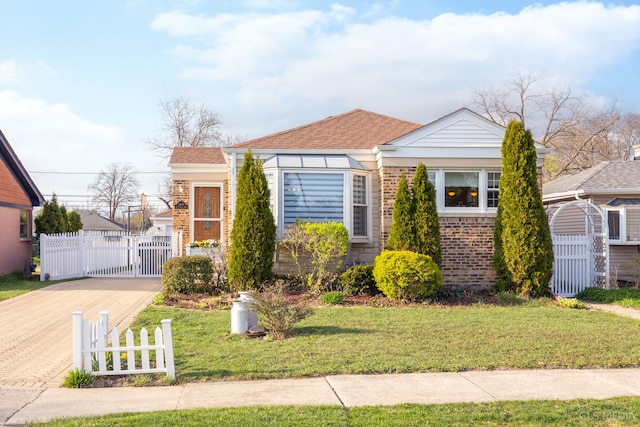1405 Cynthia Ave, Park Ridge, IL 60068 - bungalow-style home featuring brick siding, concrete driveway, and a gate