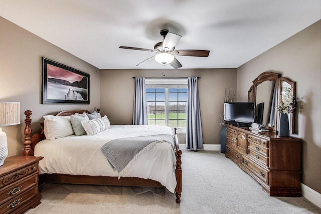22814 Sara Springs Dr, Frankfort, IL 60423 - bedroom featuring light colored carpet, baseboards, and ceiling fan