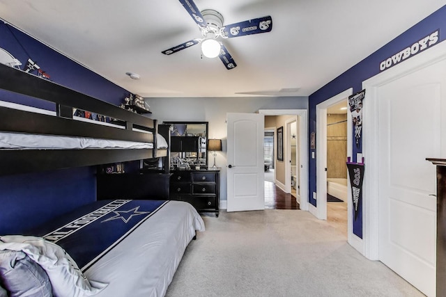 22814 Sara Springs Dr, Frankfort, IL 60423 - carpeted bedroom with baseboards and ceiling fan