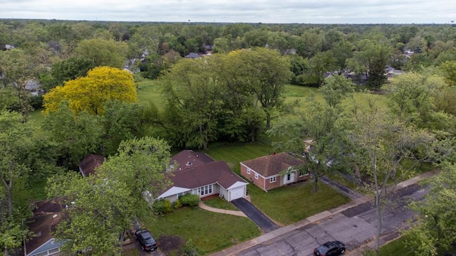 336 Manitowac St, Park Forest, IL 60466 - aerial view of property and surrounding area featuring a forest
