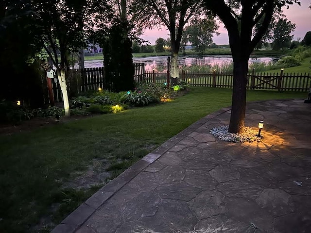 2886 E 6th St, Belvidere, IL 61008 - view of yard featuring a water view and a patio area