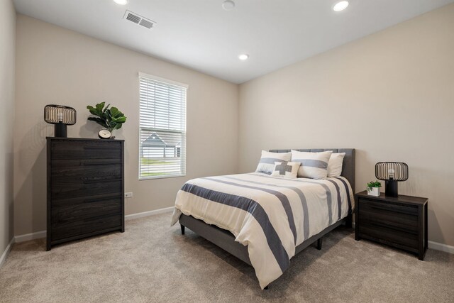 3214 Lincoln Prairie Blvd, Aurora, IL 60503 - bedroom with light carpet, baseboards, and recessed lighting