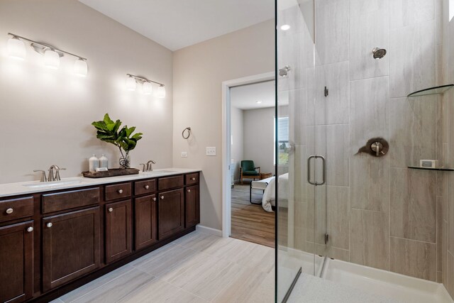 3214 Lincoln Prairie Blvd, Aurora, IL 60503 - ensuite bathroom featuring a stall shower and double vanity