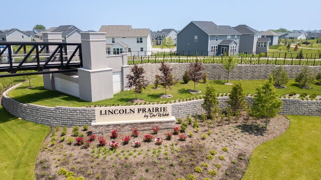 3214 Lincoln Prairie Blvd, Aurora, IL 60503 - community sign with a residential view