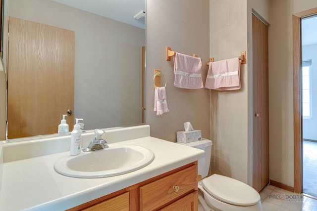 1927 Oaktree Trl, Lake Villa, IL 60046 - bathroom with vanity, toilet, and tile patterned floors