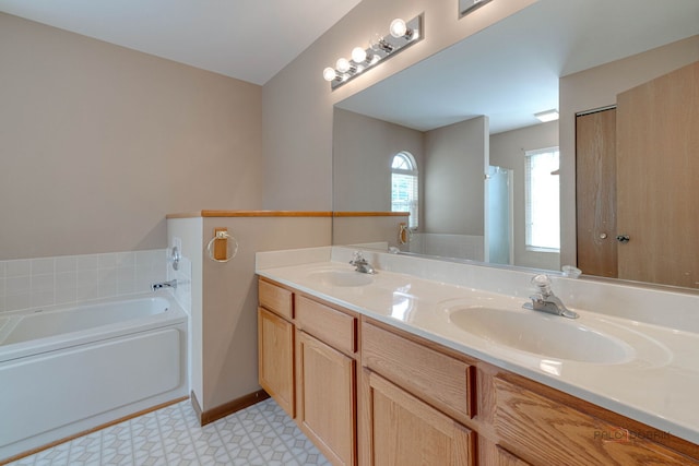 1927 Oaktree Trl, Lake Villa, IL 60046 - full bath featuring a garden tub and double vanity