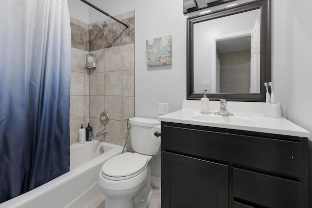 1850 Pierce Rd, Hoffman Estates, IL 60169 - bathroom with vanity, shower / tub combo, and toilet