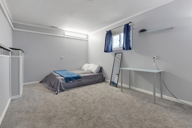 1850 Pierce Rd, Hoffman Estates, IL 60169 - carpeted bedroom with crown molding and baseboards