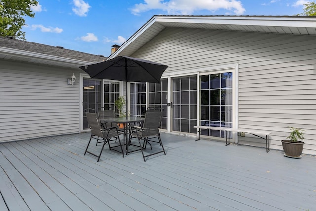 1850 Pierce Rd, Hoffman Estates, IL 60169 - wooden deck featuring outdoor dining area