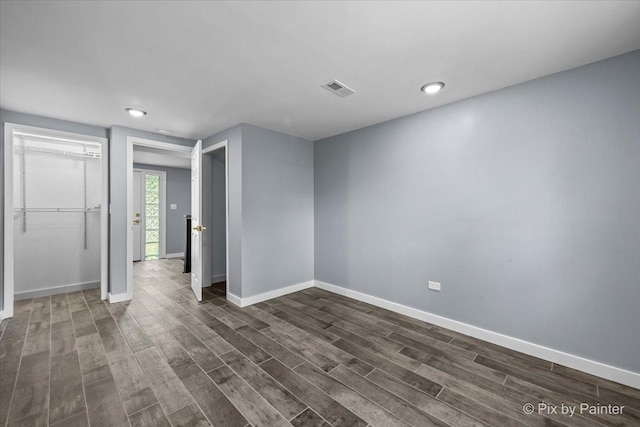 14028 S Wayman Ln, Robbins, IL 60472 - spare room featuring dark wood finished floors and recessed lighting