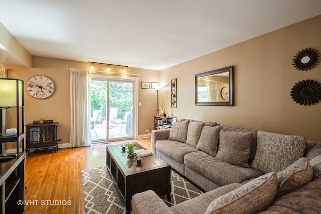 642 Burgundy Ct Unit A, Elk Grove Village, IL 60007 - living room featuring hardwood / wood-style flooring and baseboards
