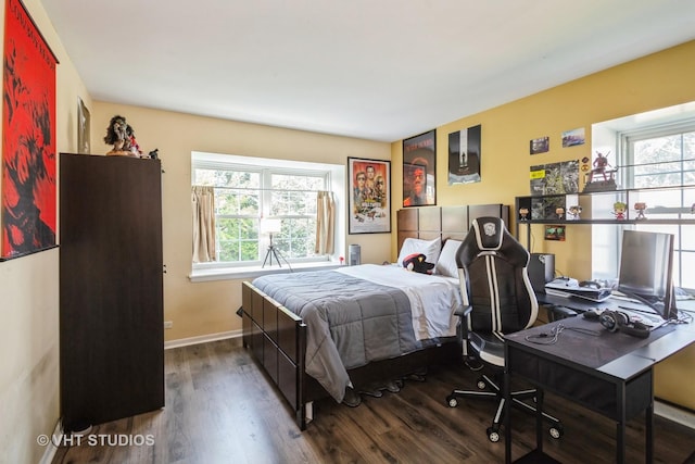 642 Burgundy Ct Unit A, Elk Grove Village, IL 60007 - bedroom with multiple windows, wood finished floors, and a desk