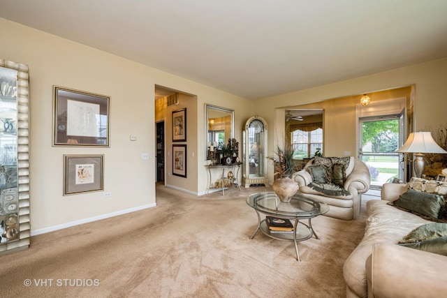 12140 Hideaway Dr, Huntley, IL 60142 - carpeted living room with baseboards