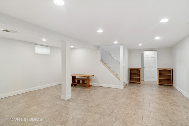530 S Mitchell Ave, Arlington Heights, IL 60005 - finished below grade area with recessed lighting and stairs