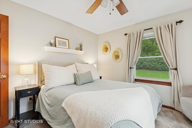 207 S Van Buren St, East Dundee, IL 60118 - carpeted bedroom featuring ceiling fan
