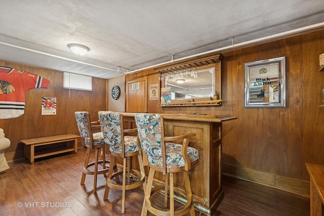 207 S Van Buren St, East Dundee, IL 60118 - indoor dry bar with wood finished floors and wood walls
