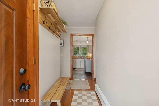 207 S Van Buren St, East Dundee, IL 60118 - mudroom featuring wood finished floors