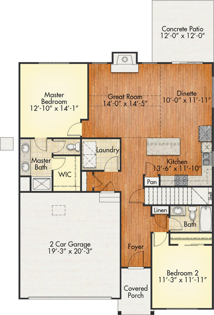347 N Aspen Dr, Cortland, IL 60112 - floor plan / room layout