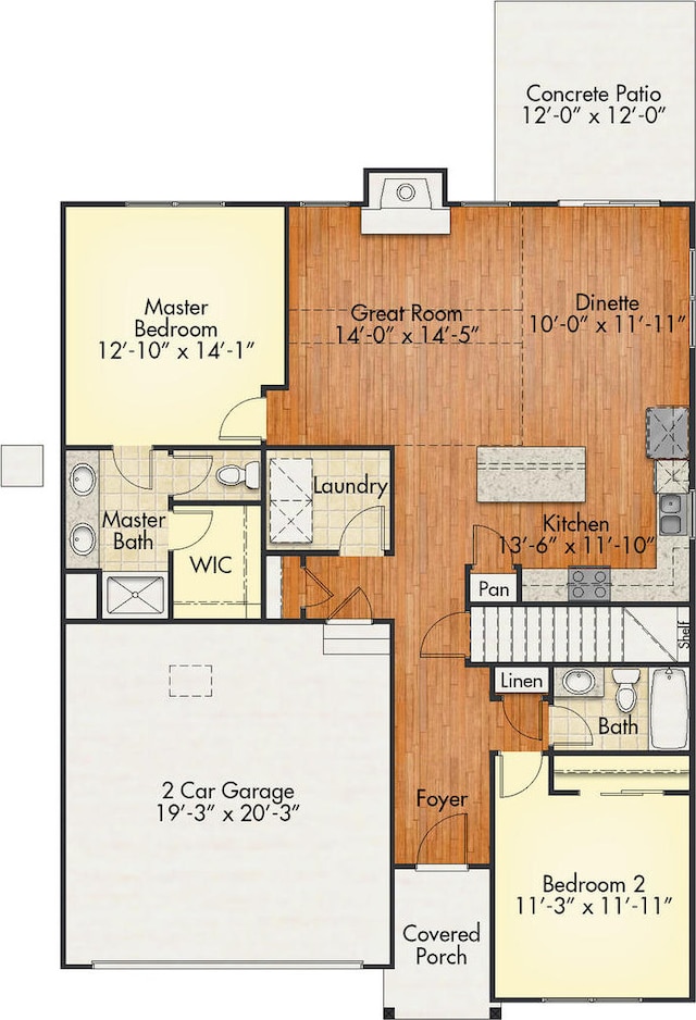 347 N Aspen Dr, Cortland, IL 60112 - floor plan / room layout