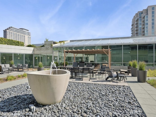 1720 Maple Ave Unit 2710, Evanston, IL 60201 - view of patio with outdoor lounge area