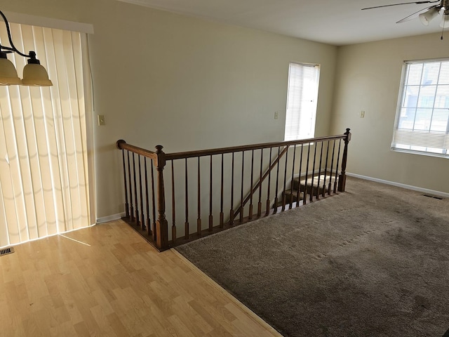 2135 Colorado Ave Unit 2135, Elgin, IL 60123 - staircase with a ceiling fan and wood finished floors