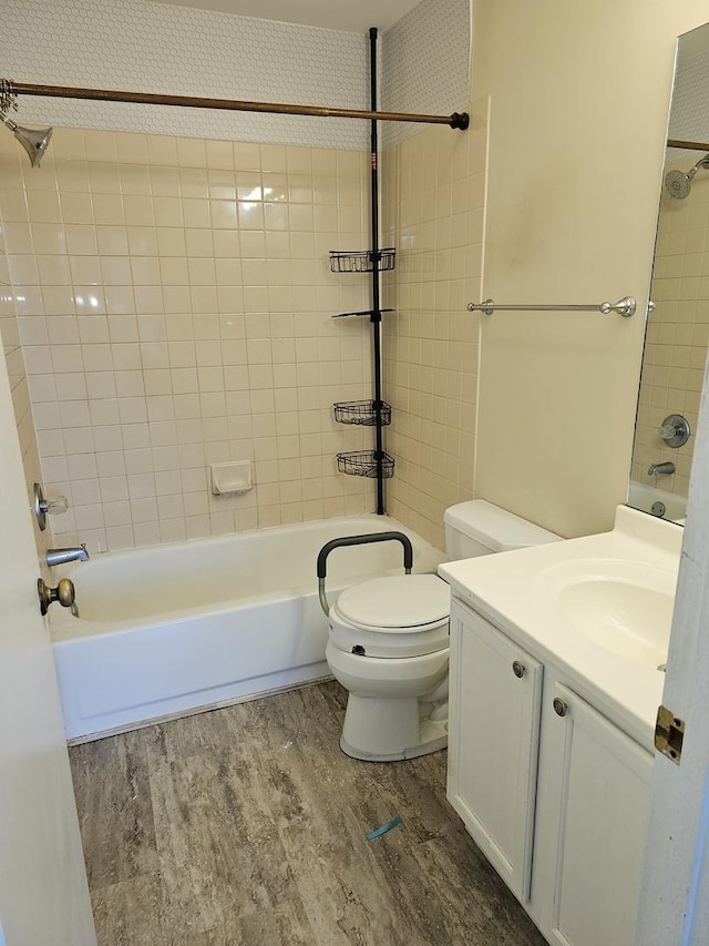 2135 Colorado Ave Unit 2135, Elgin, IL 60123 - bathroom with wood finished floors, washtub / shower combination, and vanity