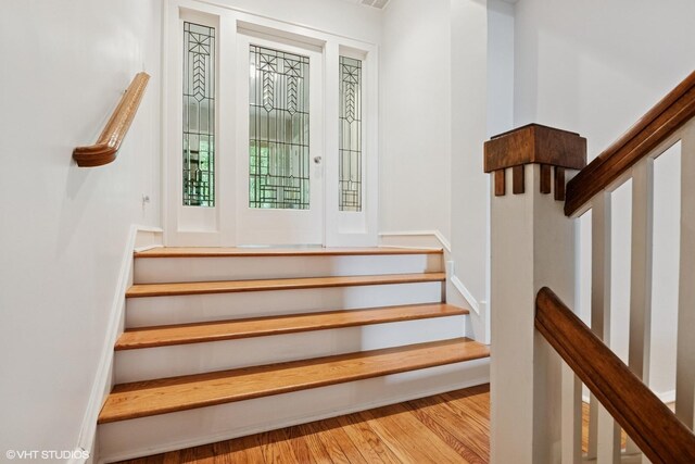 739 Jackson Ave, River Forest, IL 60305 - staircase featuring wood finished floors and baseboards